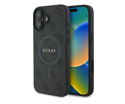 Etui / obudowa na smartfona Guess 4G Ring Classic Logo do iPhone 16 Plus czarny